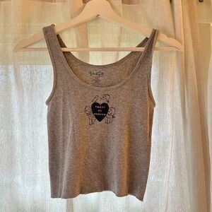 "Sweet as heaven" gray tank top